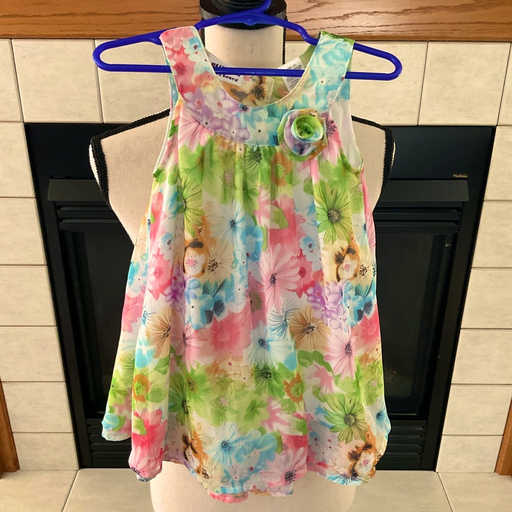 Blueberi boulevard Sleeveless Dress, Little Girls, Sz 3T